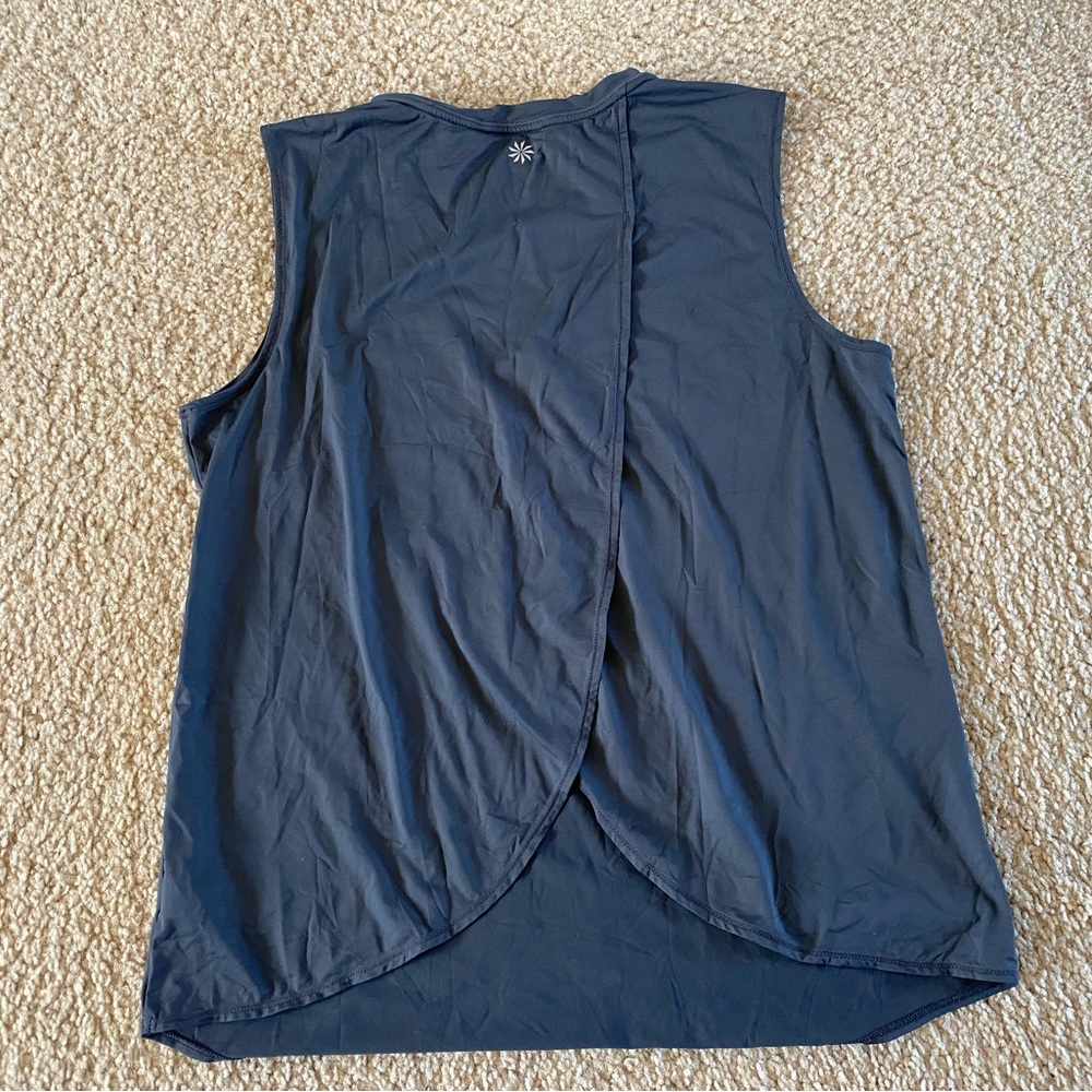 Athleta Sunlover UPF Split Back Tank Top in charcoal grey size M - Picture 5 of 6